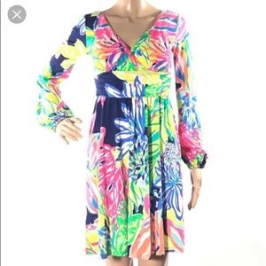 EUC Lilly Pulitzer v neck fit and flare dress